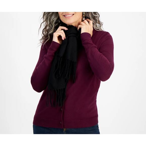 Style & Co Winter Chevron Print Super Soft Fringe Scarf NWT - Picture 10 of 10